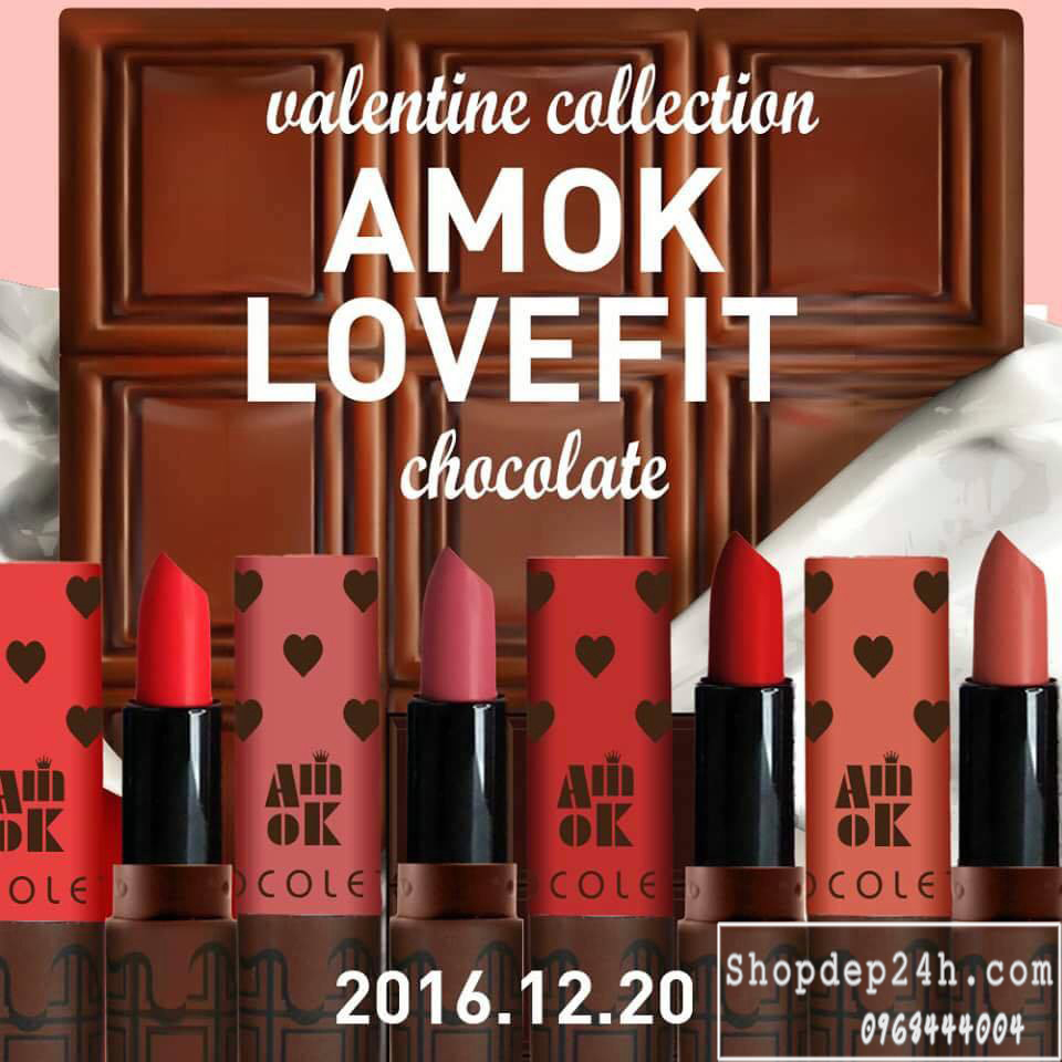 [Amok] Son Thỏi Amok Lovefit Chocolate